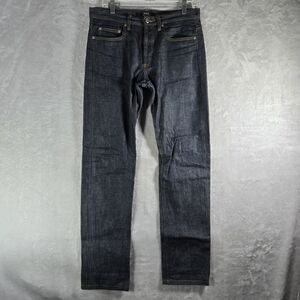 APC New Standard Selvedge Jeans Mens Size 31x34 Blue Denim Button Fly Read Des!